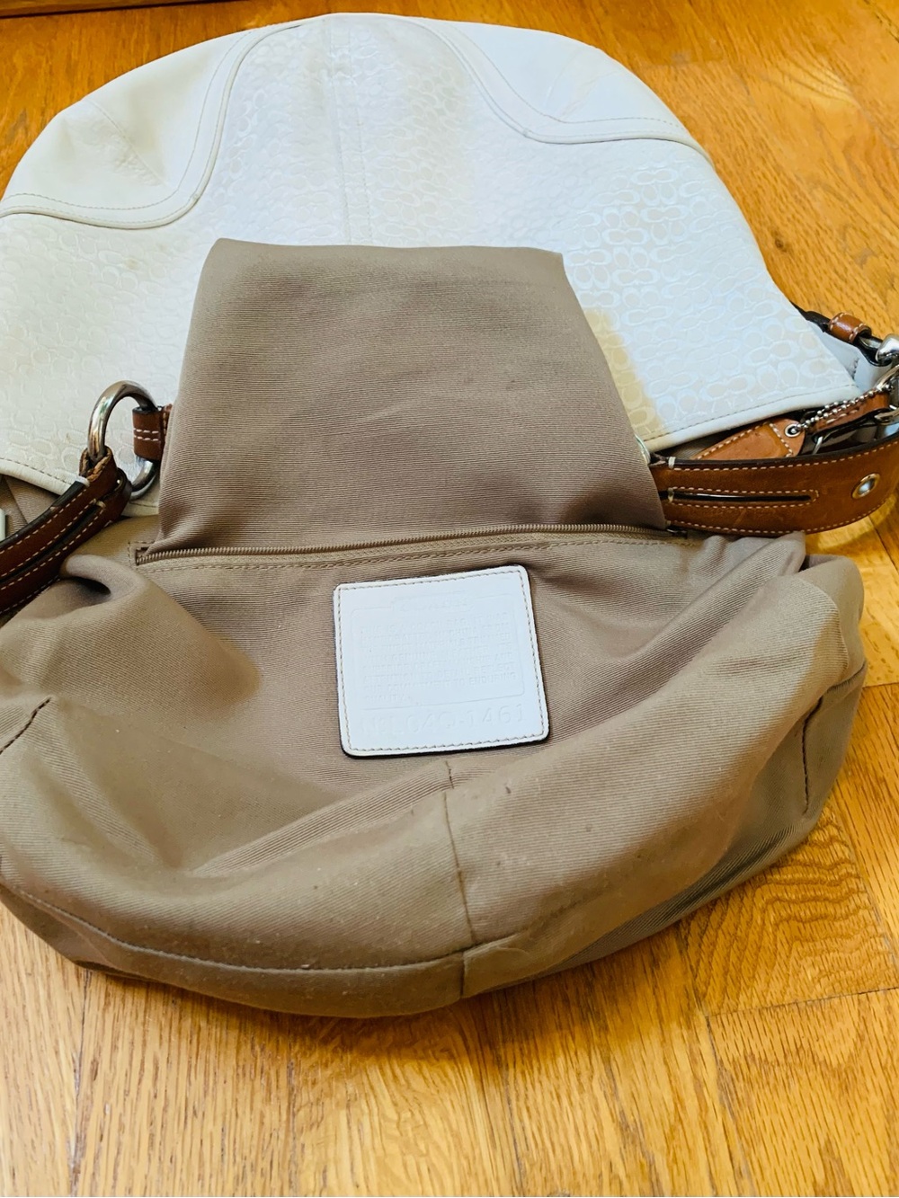 Vintage Coach Signature Jacquard Ergo Hobo Bag and Matching Wallet Set EUC - Picture 5 of 13